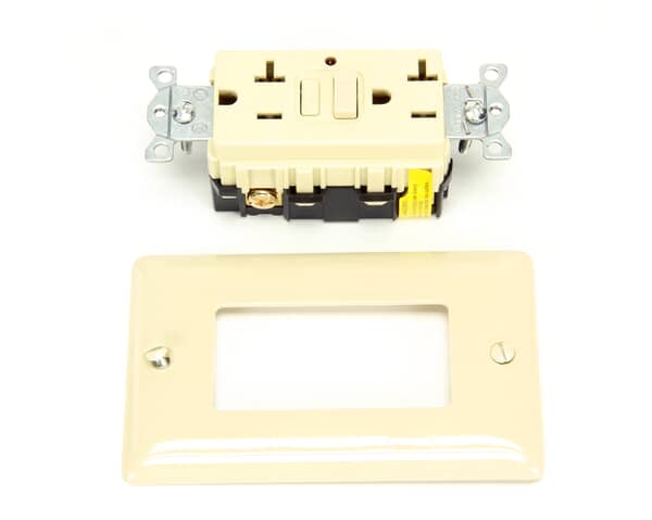 HUBBELL LIGHTING GF20ILA IVORY 20 AMP RECTACLE GFI