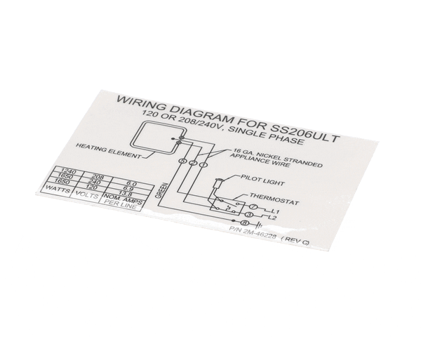 WELLS 2M-46228 DIA WIR SS206ULT 120 208/