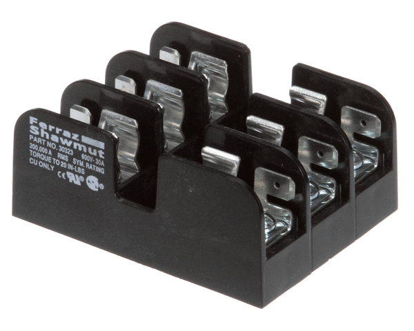 BAKERS PRIDE 2E-P1166A FUSE BLOCK; 3 POLE;30A;600V