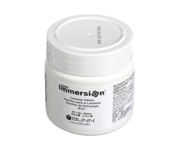 BUNN 42933.0001 TABLET  CLEANING 1 JAR SURE IMMERSION