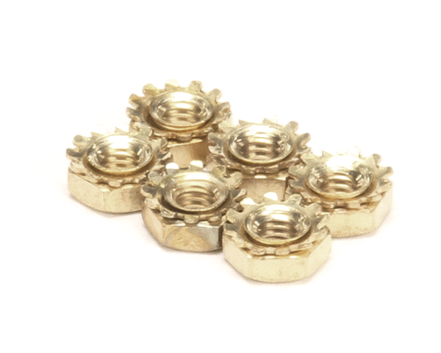 MANITOWOC ICE 5429139 8-32 BRASS HEX NUT W/LW PKG/6