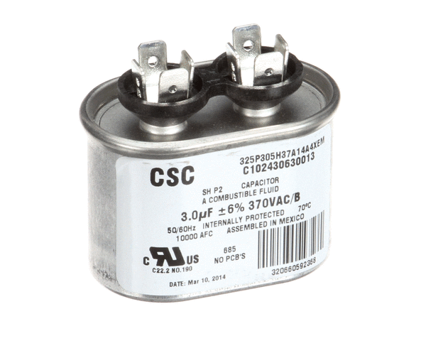 MANITOWOC ICE 8504583 RUN CAPACITOR 3MFD 370V 60HZ