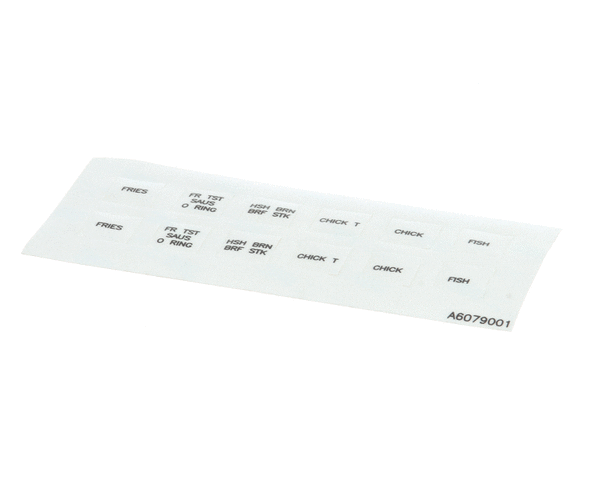 PITCO A6079001 LABEL DECAL OVERELAY CMPTR B.K.