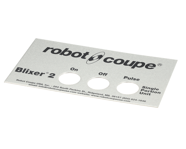 ROBOT COUPE 39874 FRONT PLATE ASSEMBLY