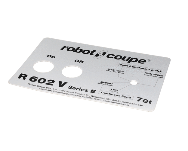 ROBOT COUPE 402952 R602VV E FRONT PLATE