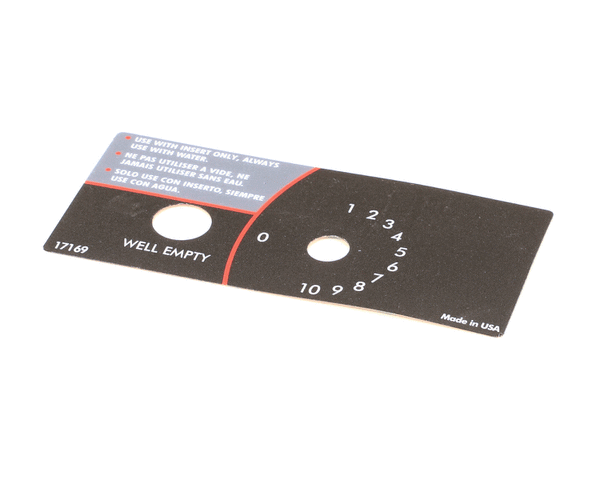 VOLLRATH 17169-1 LABEL CONTROL