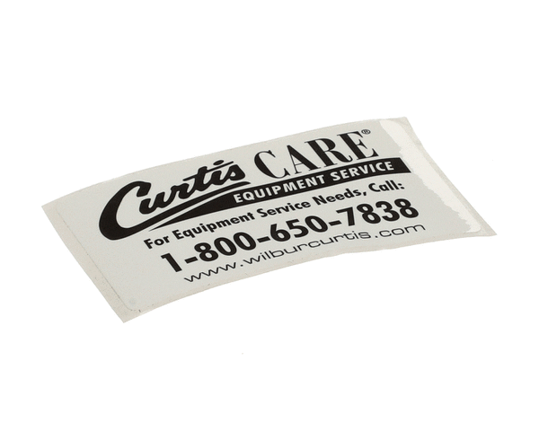 WILBUR CURTIS WC-38140 LABEL  CURTIS CARE