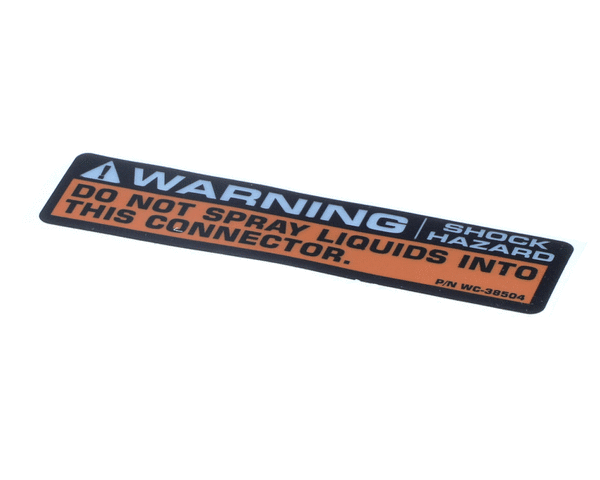 WILBUR CURTIS WC-38504 LABEL  WARNING SHOCK HAZARD IN