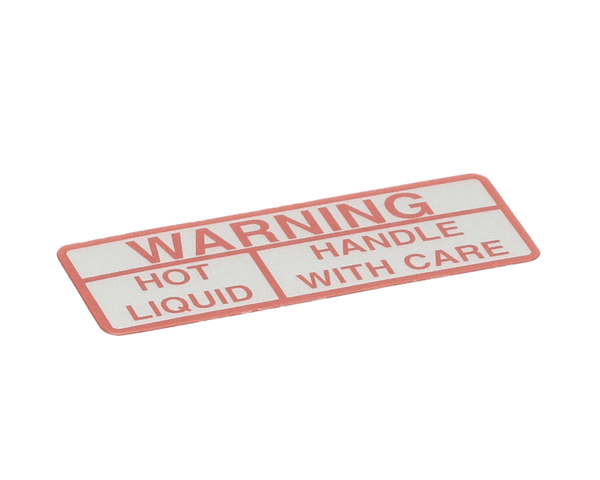 WILBUR CURTIS WC-39052 LABEL  WARNING HOT LIQUID